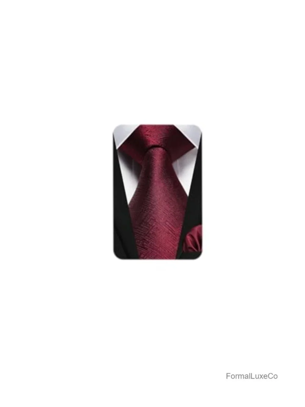 Mens Tie & Pocket Square Set Houndstooth Business Formal Wedding Linen Silk